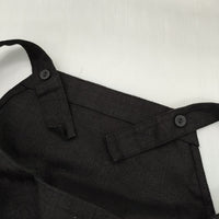 fog linen work リネン エプロン ワンピース サイズ2 ワンピース ブラック レディース フォグリネンワーク【中古】5-0816M∞
