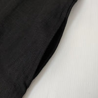fog linen work リネン エプロン ワンピース サイズ2 ワンピース ブラック レディース フォグリネンワーク【中古】5-0816M∞