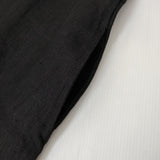 fog linen work リネン エプロン ワンピース サイズ2 ワンピース ブラック レディース フォグリネンワーク【中古】5-0816M∞