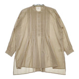 soil ピンタック インド製 コットン プルオーバー チュニック ブラウス シャツ ベージュ レディース ソイル【中古】5-0528M∞