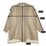 soil ピンタック インド製 コットン プルオーバー チュニック ブラウス シャツ ベージュ レディース ソイル【中古】5-0528M∞