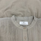 soil ピンタック インド製 コットン プルオーバー チュニック ブラウス シャツ ベージュ レディース ソイル【中古】5-0528M∞