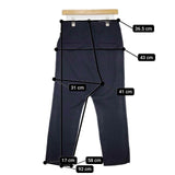 GOOD GRIEF イージースラックス ウール混 XS サルエルパンツ ネイビー レディース グッド グリーフ【中古】5-0816G∞