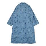 Emago アニマル総柄 刺繍 コート ブルー レディース イマゴ【中古】5-0816M∞