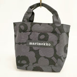 marimekko JE LUNCH BAG ウニッコ ランチ トートバッグ グレー ブラック レディース マリメッコ【中古】5-0929G∞