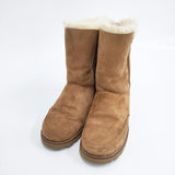 UGG ムートンブーツ 刺繍 S/N3216 24cm ブーツ ベージュ レディース アグ【中古】5-1023T◎