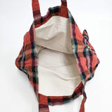 R&D.M.Co- チェック トートバッグ レッド レディース オールドマンズテーラー【中古】5-1021T◎