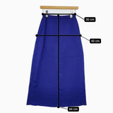 ROKU 6 BEAUTY&YOUTH 24SS サテンスカート 定価15400円 8624-299-0132-7530 ロングスカート ブルー レディース ロクビューティアンドユース【中古】5-1021G△