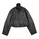 H BEAUTY&YOUTH 1625-199-4947 サイズS 羊革 レザー ライダースジャケット ブラック レディース エイチビューティアンドユース【中古】5-0920T♪