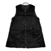 Barbour ビームス購入 Liner Vest ライナーベスト フェイクファー 232LLIS002 リバーシブル ベスト ブラック レディース バブアー【中古】5-0801T△