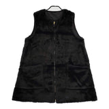 Barbour ビームス購入 Liner Vest ライナーベスト フェイクファー 232LLIS002 リバーシブル ベスト ブラック レディース バブアー【中古】5-0801T△