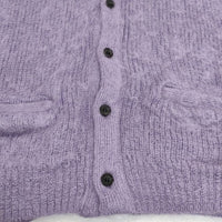 cassette カセット mohair shaggy C/D 定価46200円 WISM モヘヤ カーディガン 23AW パープル メンズ【中古】5-0823T∞