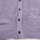 cassette カセット mohair shaggy C/D 定価46200円 WISM モヘヤ カーディガン 23AW パープル メンズ【中古】5-0823T∞