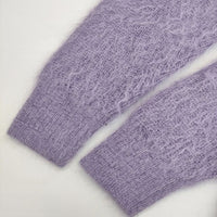 cassette カセット mohair shaggy C/D 定価46200円 WISM モヘヤ カーディガン 23AW パープル メンズ【中古】5-0823T∞