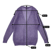 cassette カセット mohair shaggy C/D 定価46200円 WISM モヘヤ カーディガン 23AW パープル メンズ【中古】5-0823T∞