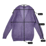 cassette カセット mohair shaggy C/D 定価46200円 WISM モヘヤ カーディガン 23AW パープル メンズ【中古】5-0823T∞