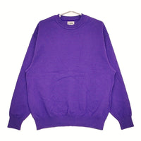 Yonetomi WAVE COTTON KNIT PULLOVER 定価20900円 ジャーナルスタンダード別注 ニット 24AW パープル メンズ ヨネトミ/米富繊維【中古】5-0511M♪