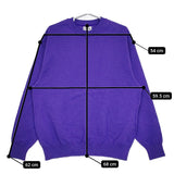 Yonetomi WAVE COTTON KNIT PULLOVER 定価20900円 ジャーナルスタンダード別注 ニット 24AW パープル メンズ ヨネトミ/米富繊維【中古】5-0511M♪
