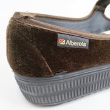 ALBEROLA メリージェーン 厚底 ベロア素材 サイズ38 シューズ・靴 ブラウン レディース アルベローラ【中古】5-1117T◎