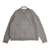 mina perhonen rombo aaa8722 アルパカウール 定価71500円 セーター ニット グレー レディース ミナペルホネン【中古】5-0801T△