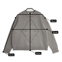mina perhonen rombo aaa8722 アルパカウール 定価71500円 セーター ニット グレー レディース ミナペルホネン【中古】5-0801T△