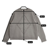 mina perhonen rombo aaa8722 アルパカウール 定価71500円 セーター ニット グレー レディース ミナペルホネン【中古】5-0801T△