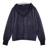 mina perhonen slappe za8629 定価38500円 スウェット サイズ40 ジップアップ パーカー ネイビー レディース ミナペルホネン【中古】5-1021M△