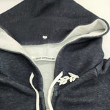 mina perhonen slappe za8629 定価38500円 スウェット サイズ40 ジップアップ パーカー ネイビー レディース ミナペルホネン【中古】5-1021M△