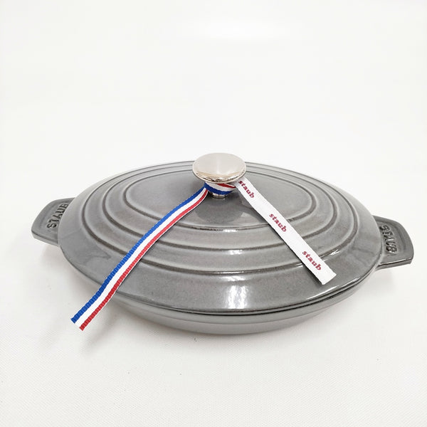 STAUB ストウブ 未使用品 オーバルホットプレート 23cm 鍋 その他雑貨 グレー レディース【中古】5-0514G◎