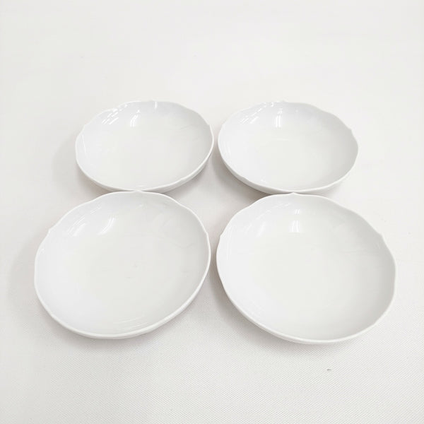 Meissen ソーサ― 4点セット 皿 ホワイト レディース マイセン【中古】5-0508G◎