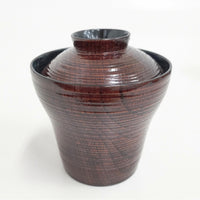 漆器 蓋付きお椀 5個セット 食器 ブラウン レディース【中古】5-0508G◎