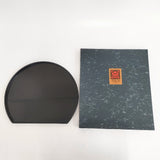 丸三漆器 マルサンシッキ 秀衡塗 半月盆 2枚セット その他雑貨 ブラック レディース【中古】5-0514G◎