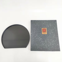 丸三漆器 マルサンシッキ 秀衡塗 半月盆 2枚セット その他雑貨 ブラック レディース【中古】5-0514G◎