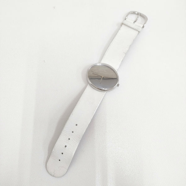 Georg Jensen ミラーダイヤル ヴィヴィアンナ オーバル 腕時計 ホワイト レディース ジョージジェンセン【中古】5-0522G◎