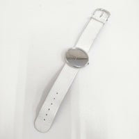 Georg Jensen ミラーダイヤル ヴィヴィアンナ オーバル 腕時計 ホワイト レディース ジョージジェンセン【中古】5-0522G◎