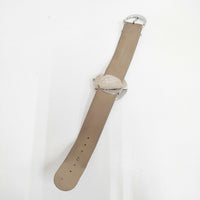 Georg Jensen ミラーダイヤル ヴィヴィアンナ オーバル 腕時計 ホワイト レディース ジョージジェンセン【中古】5-0522G◎