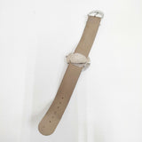 Georg Jensen ミラーダイヤル ヴィヴィアンナ オーバル 腕時計 ホワイト レディース ジョージジェンセン【中古】5-0522G◎