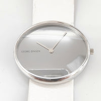 Georg Jensen ミラーダイヤル ヴィヴィアンナ オーバル 腕時計 ホワイト レディース ジョージジェンセン【中古】5-0522G◎