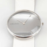 Georg Jensen ミラーダイヤル ヴィヴィアンナ オーバル 腕時計 ホワイト レディース ジョージジェンセン【中古】5-0522G◎