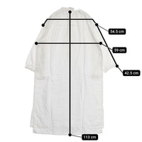 pageaeree 新品 定価22000円 コットン ハーフボタン プルオーバー ワンピース ホワイト レディース パージュアエレ【中古】5-0906M∞