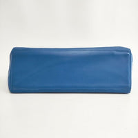 CACUMA/ほぼ日 KIGI 渡邉良重さん 軽いレザーバッグ トートバッグ ブルー レディース カクマ/ほぼ日【中古】5-0625G∞