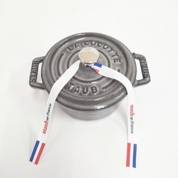 STAUB ストウブ LA COCOTTE 10cm ホーロー鍋 その他雑貨 グレー レディース【中古】5-0508G◎