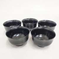 漆器 お茶碗 お吸い物椀 食器 ブラック レディース【中古】5-0508G◎