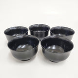 漆器 お茶碗 お吸い物椀 食器 ブラック レディース【中古】5-0508G◎