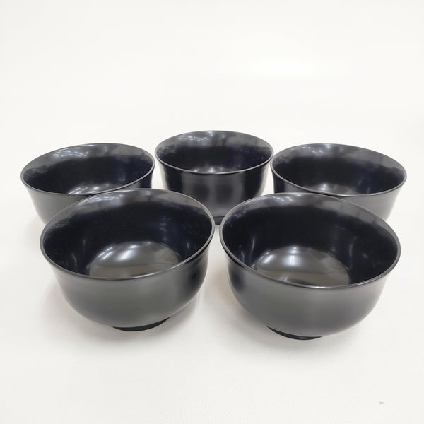 漆器 お茶碗 お吸い物椀 食器 ブラック レディース【中古】5-0508G◎