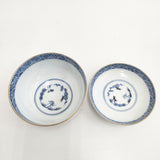 古伊万里 松竹梅 太明年製 蓋茶碗 蓋付き 5客セット 食器 ホワイト ブルー レディース【中古】5-0510G◎