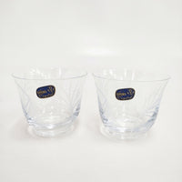 BOHEMIA Cristal ボヘミアクリスタル 切子 冷茶グラス 2客セット グラス クリア レディース【中古】5-0510G◎