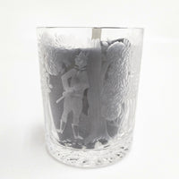 Meissen クリスタル ハンティング 鹿 ハンター オールドファッション グラス グラス クリア レディース マイセン【中古】5-0510G◎
