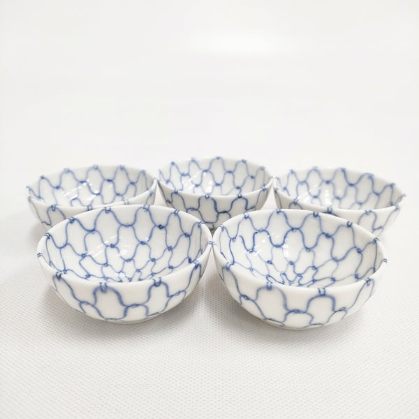 小皿 5個セット 皿 ホワイト ブルー レディース【中古】5-0510G◎