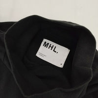MHL. ORGANIC COTTON THERMAL JERSEY 595-2269504 長袖Ｔシャツ カットソー ロンＴ 22AW ブラック レディース エムエイチエル【中古】5-0906M∞